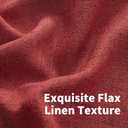 YoungsTex Burgundy Red Linen Curtains for Living Room 72 Inches Long - Light Filtering Drapes with Back Tab Rod Pocket Privacy Semi Sheer for Bedroom Windows, 2 Panels 52 X 72 Inch