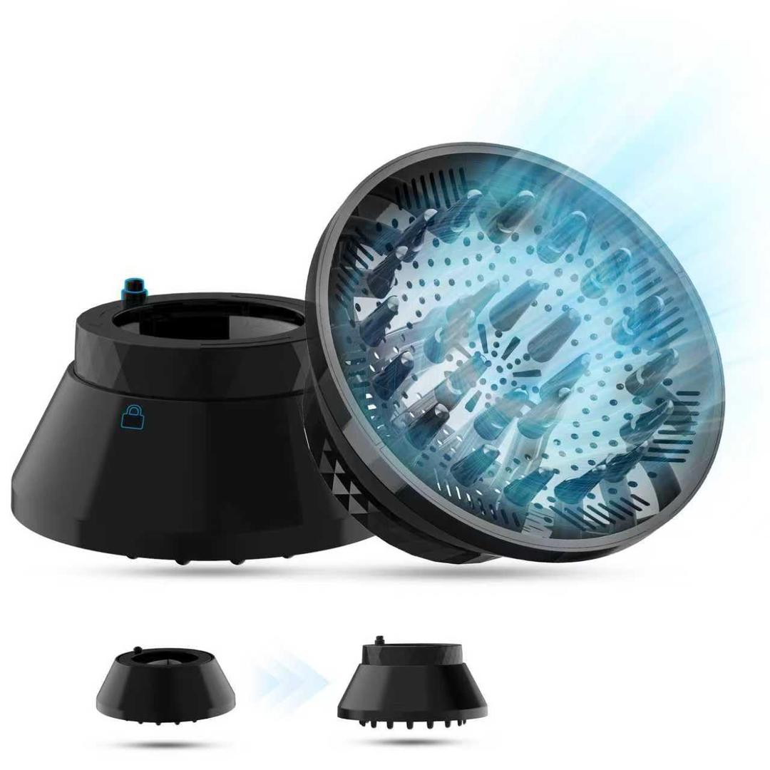 Universal Diffuser Attachment for Hair Dryer  Fits 1.5-3.2 Inch, Extra Large Deep Bowl with 24 Open Long Prongs, Collapsible, for Curly,Thick, Long, Wavy, Coily Hair  Home, TravelHotel Use