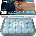 Peace&Quiet PQ Wax Ear Plugs for Sleeping, Swimming - Soft Noise Cancelling Silicone Gel Wax Earplugs for Sleep and Swimmers, Sound Blocking Level of 32 Db, Color: Blue