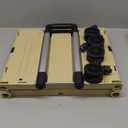 Folding Utility Cart with Wheels: Collapsible Rolling Carte for Teachers Handcart Shopping Trolley Portable Tool Box, All-Terrain Office Cart with Lid Basket Handle & Durable Frame