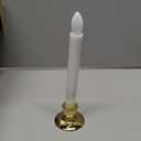 Treela 24 Pcs Christmas Flameless Taper Candles with Gold Holders and Suction Cups Remote Control LED Christmas Window Candles Battery Operated for Home Indoor Outdoor Holiday Party Decor