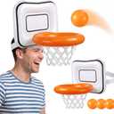 Civaner Inflatable Basketball Hoop Hat Game Head-Mounted Toss for Kids Adults Basketball Themed Carnivals Birthdays Party Supplies Outdoor Activities