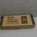 Zober Pants Hangers Non Slip - 20 Pack Open Ended Pants and Jean Hangers for Closet - Space Saving Clothes Hanger - Strong, Durable, Metal Pant Hangers (Black) (Chrome)