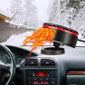 Car Heater and Cooler Fan, 12V 150W Portable 3s Fast Heating Defrost and Defogging, Plug in Automobile Windscreen Fan, 360 Degree Rotatable Windscreen Defogger Suitable for Car SUV Truck RV Trailer
