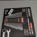 15-Piece Metric Combination Wrench Set, 822mm 12-Point Open End and Box End Wrench Kit with Organizer, Chrome Vanadium Steel Tools for Mechanics, Garages and Workshops