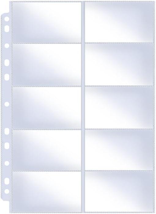2 x 800 Pockets Ultra-Clear Business Card Holder Sleeves Binder Each Sleeve Holds 20 2x3.5 Namecards for 2/3/4 Ring Binder, Double Sided 10 Pocket Credit Card Pages40 Pack