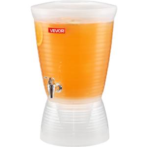 VEVOR Beverage Dispenser, 2.64 Gallon Drink Dispenser for Parties, Plastic Juice Dispensers with Spigot Ice Chamber, Iced Tea Lemonade Juice Water Dispensers, for Restaurants, Hotels, Parties