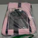 Cat Carrying Case - Pet Carrier Airline Approved, Protable and Breathable Pet Travel Carrier Removable Fleece Pad, Collapsible Cat Carrier Dog Carrier for Medium Cats Small Cats Dogs (Medium, Pink) (17.0"L x 11.0"W x 11.0"H)