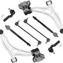 8pc Front Lower Control Arms Suspension Kit Fit for Ford for Focus 2012-2016 Ford C-Max 2013-2018 with Stabilizer Sway Bar End Inner Outer Tie Rod Ends K622788 K622753