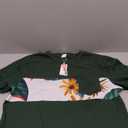 Patpat Men's Large Flower T-shirt with Front Pocket, Large, Green