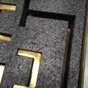 Bathroom Accessory Towel Bar Set: 5 Pieces Gold Bathroom Hardware Square SUS304 Stainless Steel - Wall Mounted Towel Rack & Toilet Paper Holder & Towel Ring and Towel Hook