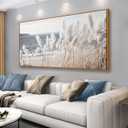 Framed Wall Art Artwork Decor Nature Wall ArtReedSeascape Wall Decor for Bedroom Living Room Decoration Home Kitchen Office 20" x 40"