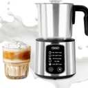 Gevi Milk Frother,5 in 1 Stainless Steel Professional Milk SteamerEasy to Clean Hot Chocolate Maker,for Hot and Cold Milk Frother for Latte,Macchiato,Cappuccino and Hot Chocolate
