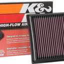 K&N Engine Air Filter: Reusable, Clean Every 75,000 Miles, Washable, Replacement Car Air Filter: Compatible 2017-2019 SEAT/SKODA/VOLKSWAGEN/AUDI (Superb, Arteon, Golf, Passat, T-Roc, Tiguan), 33-3111