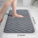 YIHOUSE Bathroom Rugs 20"x32", 1 inch Thick Extra Soft Absorbent Bath Mat for Bathroom, Non-Slip, Dry Quickly, Machine Washable Bath Rug for Sink, Shower, Toilet, Grey