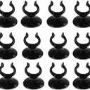 AQUANEAT 11 Pack Aquarium Suction Cup Clip Black, for Aquarium Heater, Tubing Hose, Plant, Decoration, Fish Tank (Black 3/4")