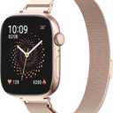 Ultra-Slim Milanese Loop Compatible with Apple Watch Band for women 42mm 41mm 40mm 38mm 46mm 45mm 44mm, 14mm Width Metal Mesh Strap with Strong Magnetic Lock, Lightweight Breathable Replacement Band for iWatch Series SE 11 10 9 8 7 6 5 4 3 2 1