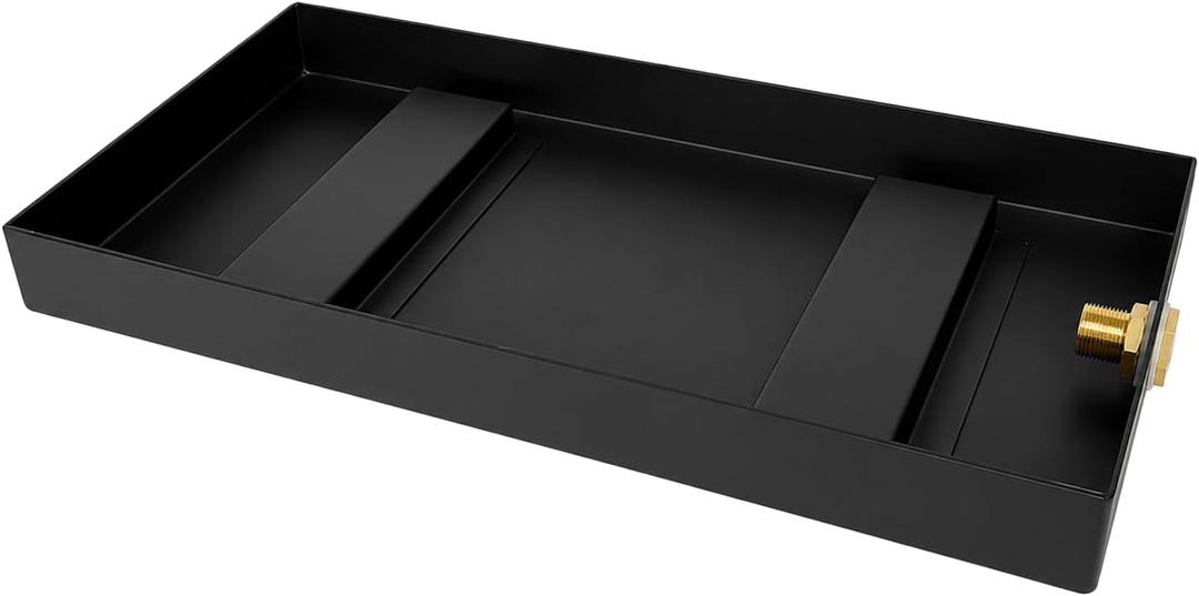 Steam Generator Drain Pan, 21 x 10 x 2 Inch Stainless Steel Tray with Drain