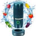 Fruit and Vegetable Cleaning Machine, Fruit Cleaner Device in Water, Portable Food Purifier Vegetable Washer,Ultrasonic Fruit Washer for Rice,Bean, Meat