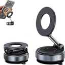 Mag Lock 360 Foldable Magnetic Phone Mount,Mag Lock Car Mount (Black)