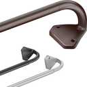 Curtain Rods, No Rust Adjustable Blackout Drapery Rods, 5/8 Inch Diameter Wrap Around Curtain Pole for Windows, Ideal for Bedroom, Outdoor (28-48 Inch, Bronze)
