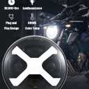 5.75 Headlight Motorcycle, headlight for motorcycle, X-Style Motorcycle Headlight Blue DRL Compatible with Sportster Iron 883 SuperLow XL883 XL1200,Softail Springer, Dyna Street Bob Low Rider