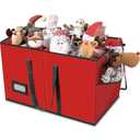 VoMii Large Christmas Figurine Storage Box & Nutcracker Storage Container Up To 8 Holiday Figurines,ornament Decor Organizer Storage Box ,15-Inch Red