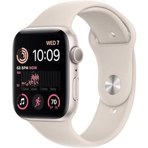 Apple Watch SE (2nd Gen) [GPS 44mm] Smart Watch w/Starlight Aluminum Case & Starlight Sport Band - M/L. Fitness & Sleep Tracker, Crash Detection, Heart Rate Monitor, Retina Display, Water Resistant
