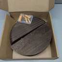 4 Pcs Solid Wood Half Round Floating Wall Shelves, Elegant Floating Wooden Shelves, 8.27 Inch Wall Shelf for Living Room, Bathroom, Bedroom, Offices, Pictures Plant Book (Dark Brown)