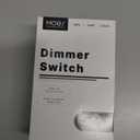 MOES Digital Dimmer Light Switch, 3 Way & Single Pole Dimmable Switches for LED, CFL, Incandescent, Halogen, 600Watt Max, No Neutral Wire Required, ON/Off Switch with Dimming Buttons (1 Pack, White)