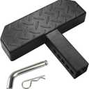 KAYCENTOP Universal Hitch Step 2 Inch Receiver, Anti Slip Tow Bumper Step Guard, Black Tow HitchSteps for Pickup Truck Car SUV with Pin, Weight Capacity 600 LBS