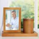 Photo Frame Small Urn for Human Ashes Memorial with Tree of Life Wooden Candle-holder urns Picture Frame Mini Cremation Urn for Loss of Loved One 4-6 Photo little Keepsake vertical photo urn