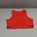 Sexy Crop Tops for Women Sleeveless Deep V Neck Workout Tops Plunge Ring Cleavage Cropped Tank Top (M, Red)