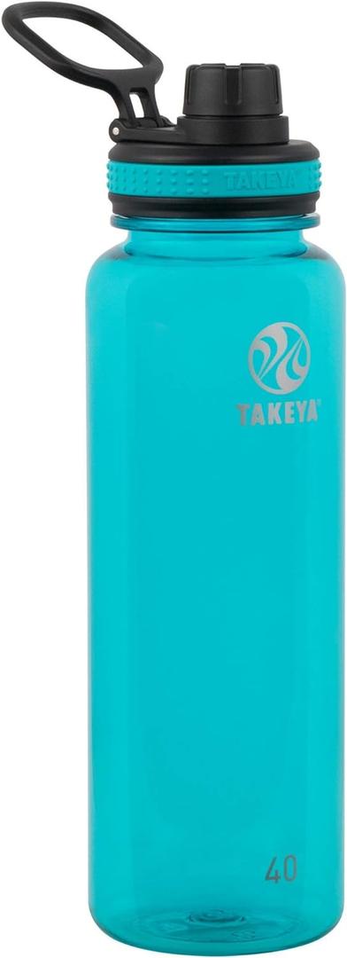 Takeya Tritan Sports Water Bottle with Spout Lid, 40 oz, Ocean
