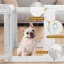 Clear Acrylic Dog Playpen Indoor with Door - Easy to Assemble Foldable Pet Playpen for Small Dogs, Cats, Rabbits, Ferrets - Small Animal Whelping Crate Kennel Fence