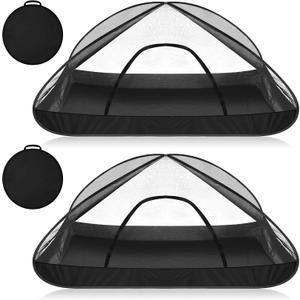 2 Pcs Pop up Mosquito Net Tent for Camping Outdoor 86. 6 x 39. 4 x 37. 4 Inch Foldable One Person Pop Tent Waterproof Freestanding Insect Bug Net for Summer Camps Camping Hiking Outdoor
