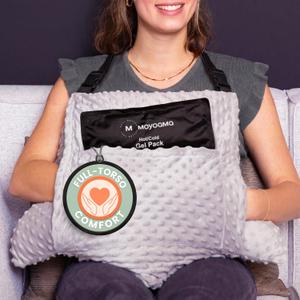 MOYOAMA Hysterectomy Recovery Pillow With Ice Pack Pocket Light Blue