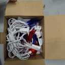 Red White Blue Stars String Lights, 8.5ft Independence Day Decoration Lights with 10 Red White Blue Lights, 4th of July Decoration String Lights Plug In for Patriotic Wedding Patio Garden Party Decor