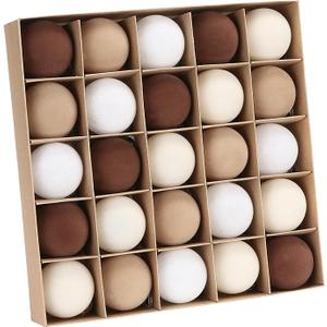 Sea Team 25-Pack Flocked Velvet Christmas Tree Ball Ornaments Set, Decorative Hanging Baubles, Shatterproof Plastic Decorations for Xmas Tree, Wreath, Garland, 60mm/2.36 Inches, Baking Time