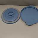 Microwave Splatter Cover for Food with Anti-scald Base Plate,Large Plastic & Silicone Vented Avoid Scalding Collapsible Guard Lid,Kitchen Essential Gadgets for Meal Prep-10.7 Inch (Blue)