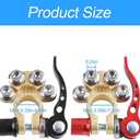 Car Battery Terminal Connectors, 2 Pcs 4 Way Quick Release Disconnect Car Battery Terminal for SAE/JIS Type A Posts, Compatible With Cars, Vans, Trucks and More