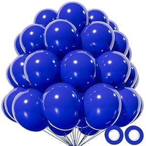 Zheedale Blue Balloons 12 inch, 110pcs Blue Latex Party Balloons Helium Quality for Birthday Graduation Baby Shower Valentines Christmas Wedding Party Decorations (Blue)
