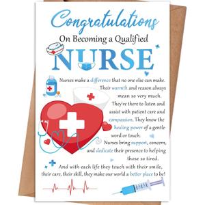 3 x Nurse Graduation Card Gift for Her Him Women Men | Nursing Graduation gift for Friend, Future RN Graduation Gifts for Daughter Son Sister, Nursing School Graduation Card