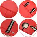 GXARTS Car 5-Seat Cover Microfiber Leather Protector Cushion Pad Red Color Compatible with Tesla Model Y 2020 2021 2022 2023 2024