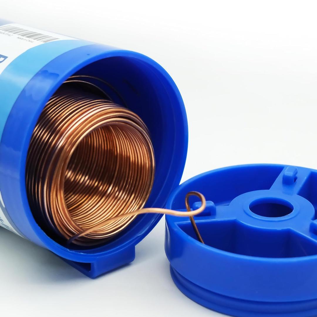 Copper Wire 18 Gauge, 99.9% Pure Soft, 230 ft Roll, 1.2 lb Dispenser for Jewelry Making, Electroculture Gardening, DIY, Beading, Science Projects