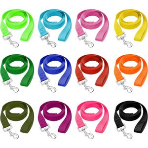 12 Pcs Dog Leashes for Small Medium Large Dogs, 6FT Lead Nylon Short Pet Leash with Swivel Hook for Walking, Training, Hiking, Rescues, Grooming, Shelter, Outdoor