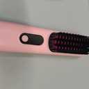 Go Brush Pro 2026, Cordless Hair Straightener Brush, Mini Hair Straightener with 4 Temperature Settings, Portable Hair Straightener Brush with MCH Heating and Ionic & Ceramic Care for Women (Pink)