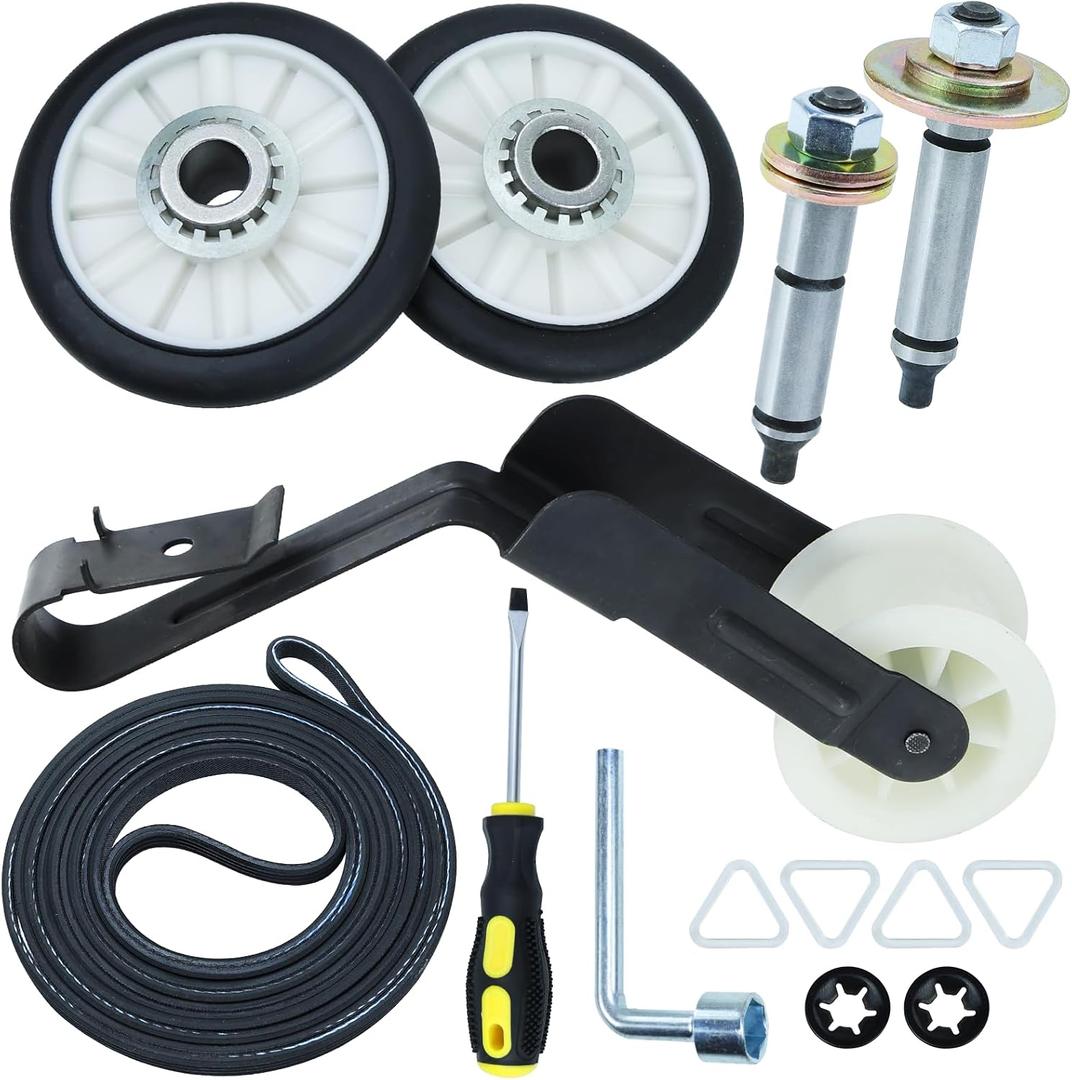 279948 4392065 Dryer Repair Kit - Includes 349241T Dryer Drum Roller Kit 341241 Dryer Belt WP691366 Idler Pulley WPW10359269 & WPW10359270 Dryer Drum Shafts for Whirlpool Maytag Amana Dryers