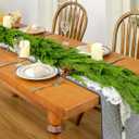 6FT Extra Full Cedar Garland Real Touch Faux Cedar Garland Christmas Greenery for Mantle Stairs Table Wall Front Door Indoor Outdoor Christmas Xmas Decor Decorations