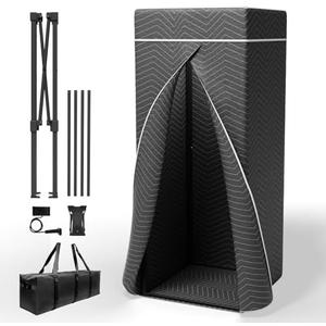 Portable Vocal Booth, Recording Booth Sound Booth for Recording Echo-Free Vocals Complete Home Recording Studio Foldable with Travel Bag for Podcasts & Music, Voiceovers